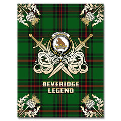 Beveridge Tartan Gold Courage Symbol Blanket