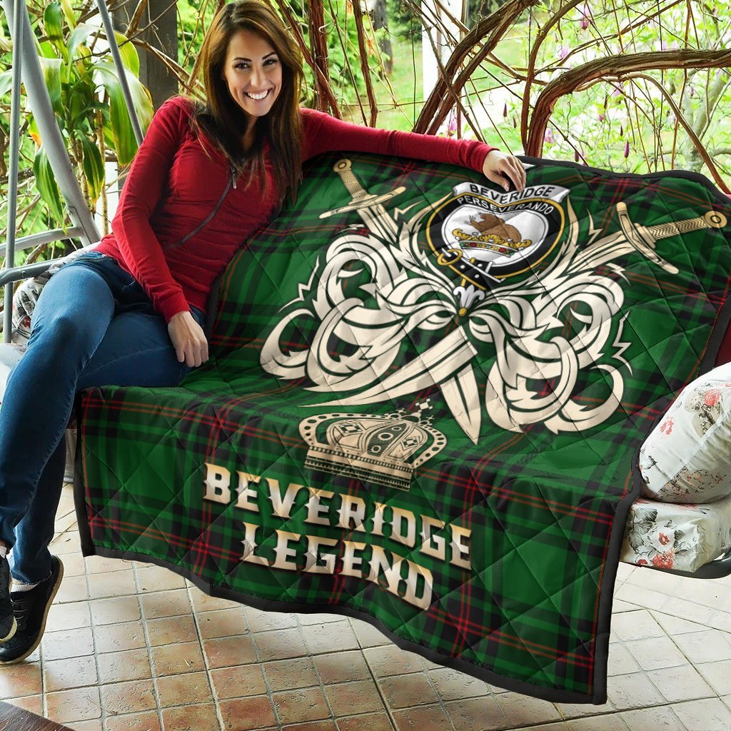 Beveridge Tartan Crest Legend Gold Royal Premium Quilt