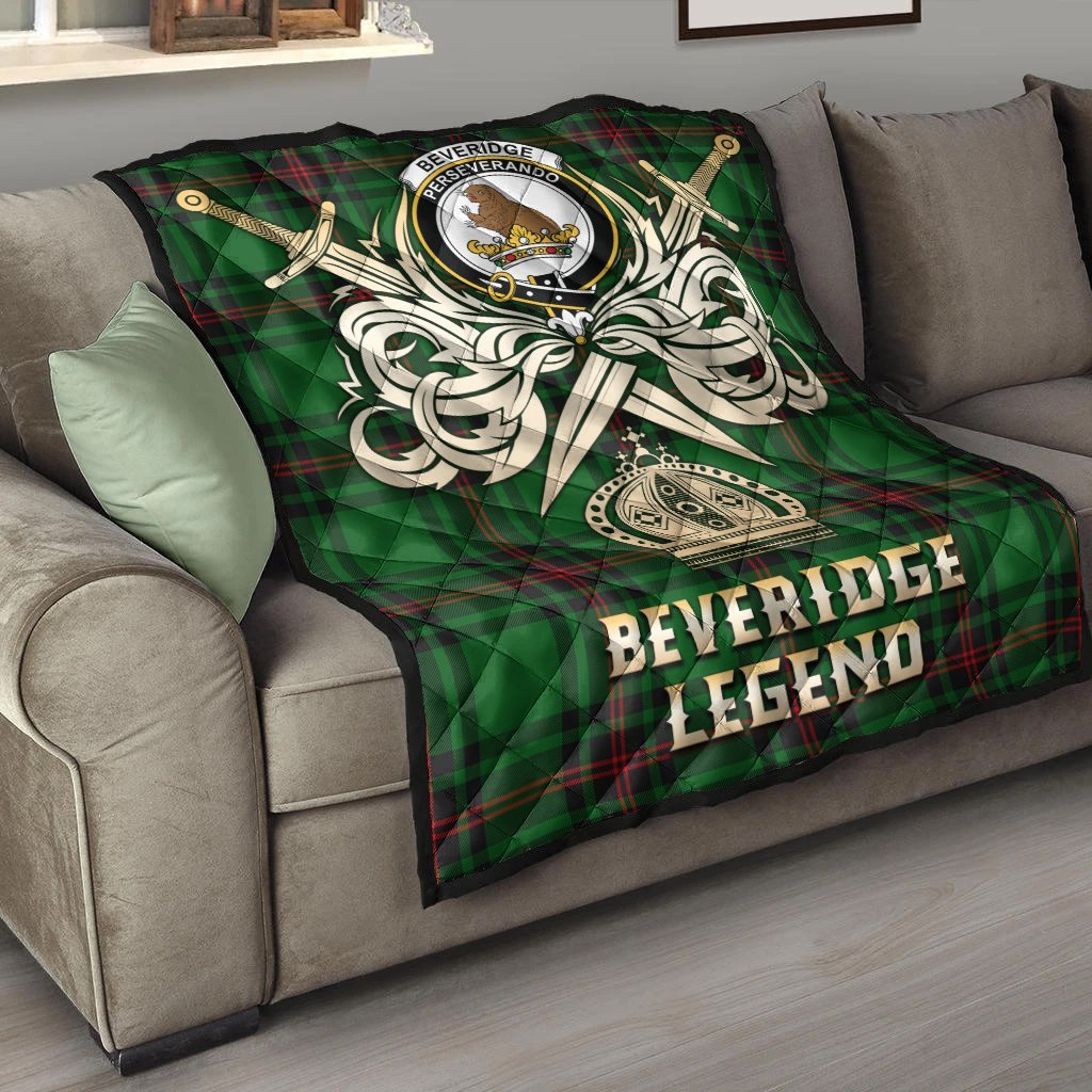 Beveridge Tartan Crest Legend Gold Royal Premium Quilt