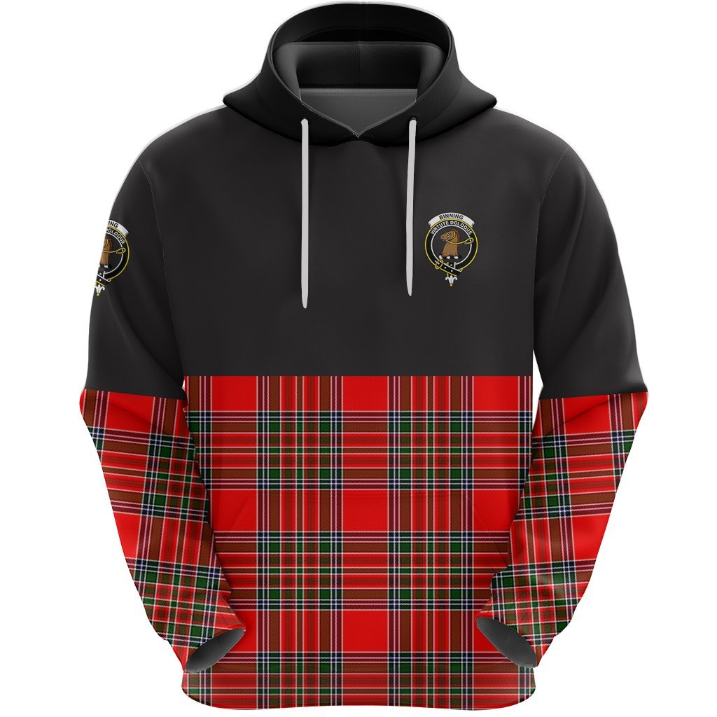 Binning Clan Half Of Tartan Hoodie