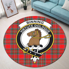 Binning Tartan Crest Round Rug