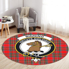 Binning Tartan Crest Round Rug