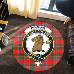 Binning Tartan Crest Round Rug