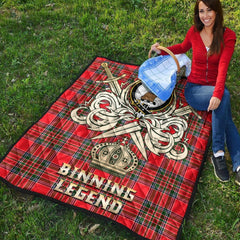 Binning Tartan Crest Legend Gold Royal Premium Quilt