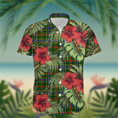 Bisset Tartan Hawaiian Shirt Hibiscus, Coconut, Parrot, Pineapple - Tropical Garden Shirt