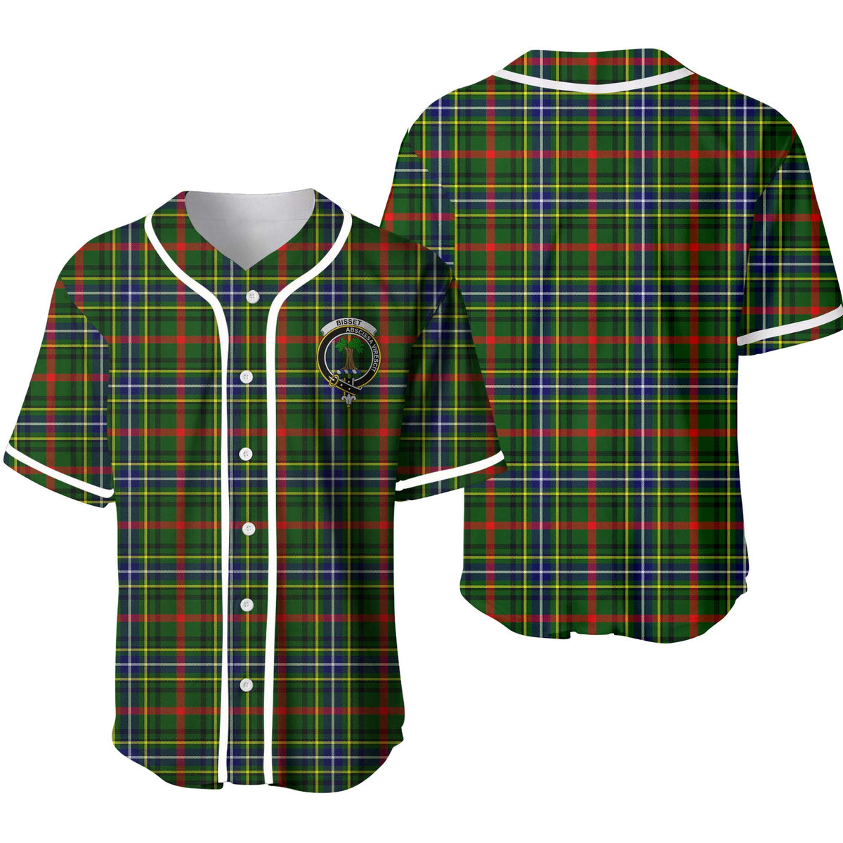 BisSet Tartan Unisex Baseball Jersey