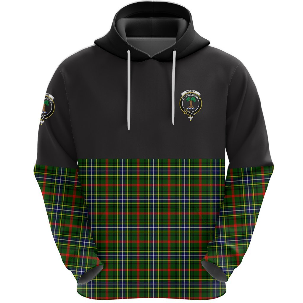 Bisset Clan Half Of Tartan Hoodie