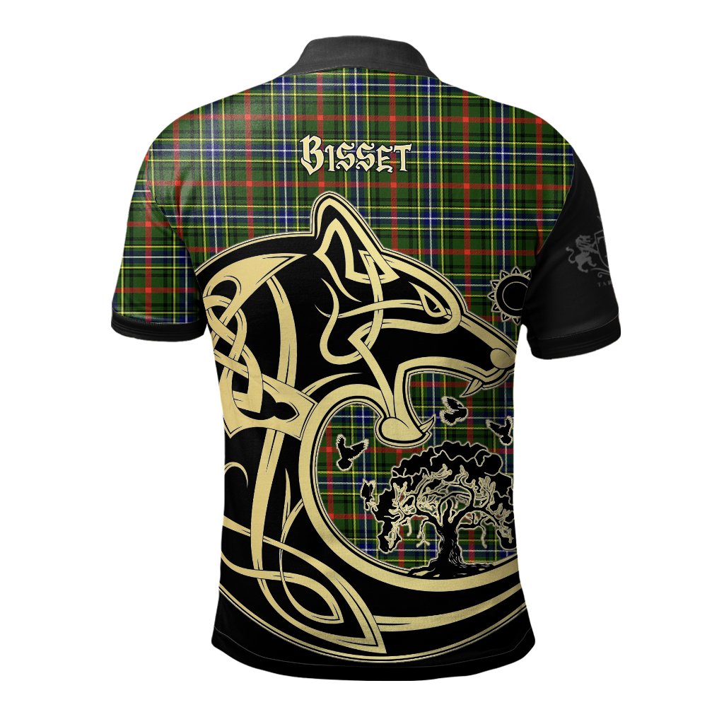 Bisset Tartan Polo Shirt Viking Wolf