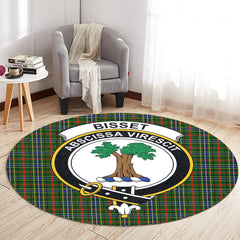 Bisset Tartan Crest Round Rug