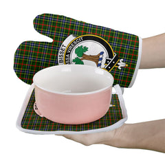 Bisset Tartan Crest Oven Mitt And Pot Holder (2 Oven Mitts + 1 Pot Holder)