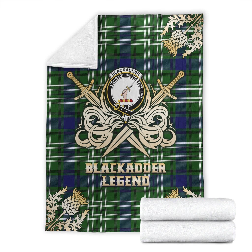 Blackadder Tartan Gold Courage Symbol Blanket