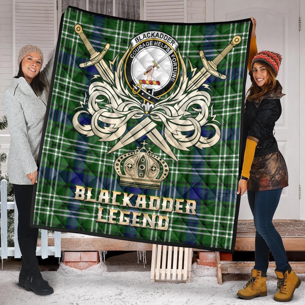 Blackadder Tartan Crest Legend Gold Royal Premium Quilt