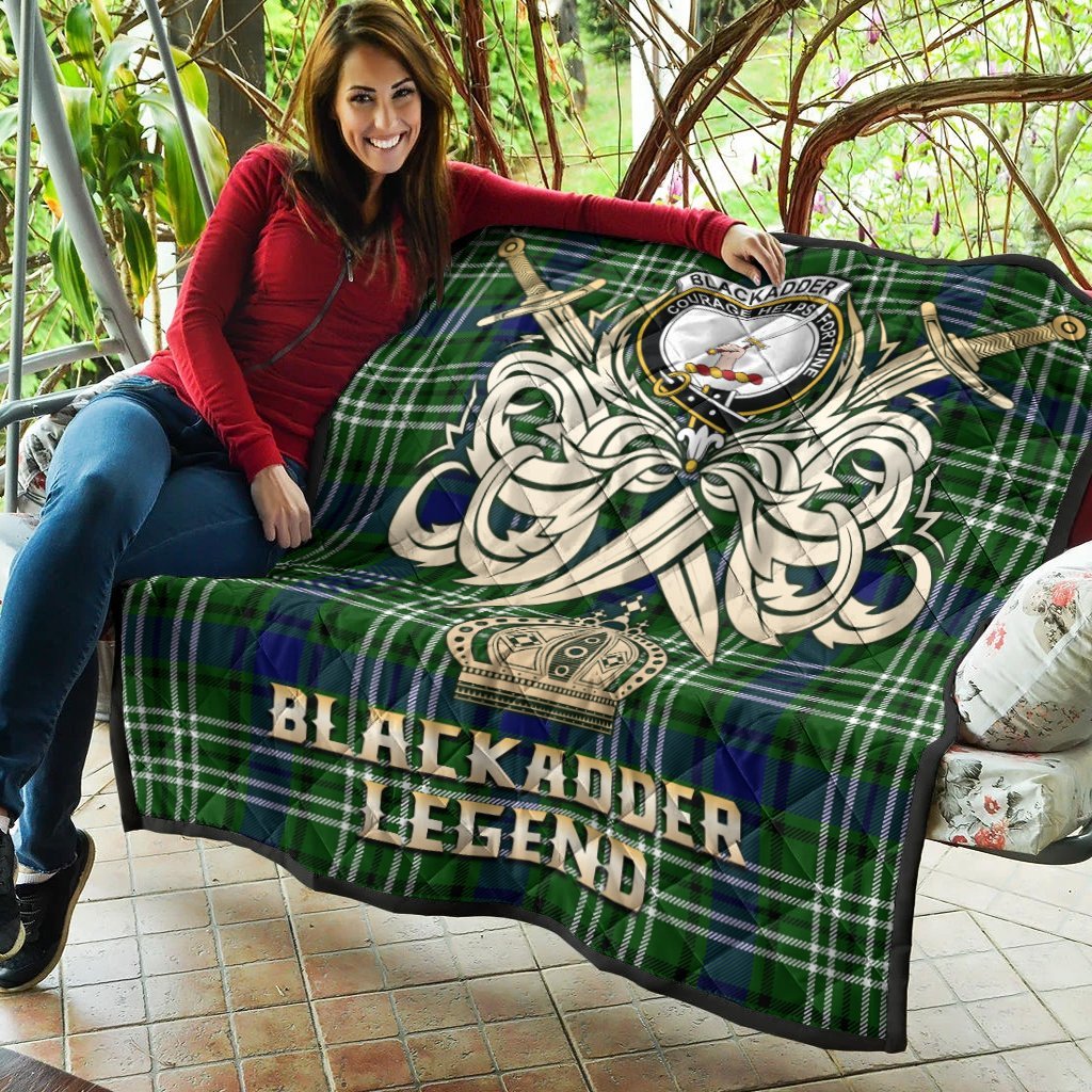 Blackadder Tartan Crest Legend Gold Royal Premium Quilt