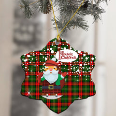 Blackstock Tartan Christmas Ceramic Ornament - Santa Style