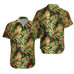 Blackstock Hunting Tartan Vintage Leaves Hawaiian Shirt