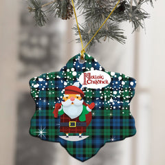 Blackwatch Ancient Tartan Christmas Ceramic Ornament - Santa Style