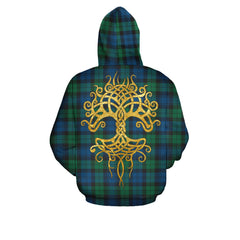 Blackwatch Ancient Tartan Hoodie - Tree Of Life