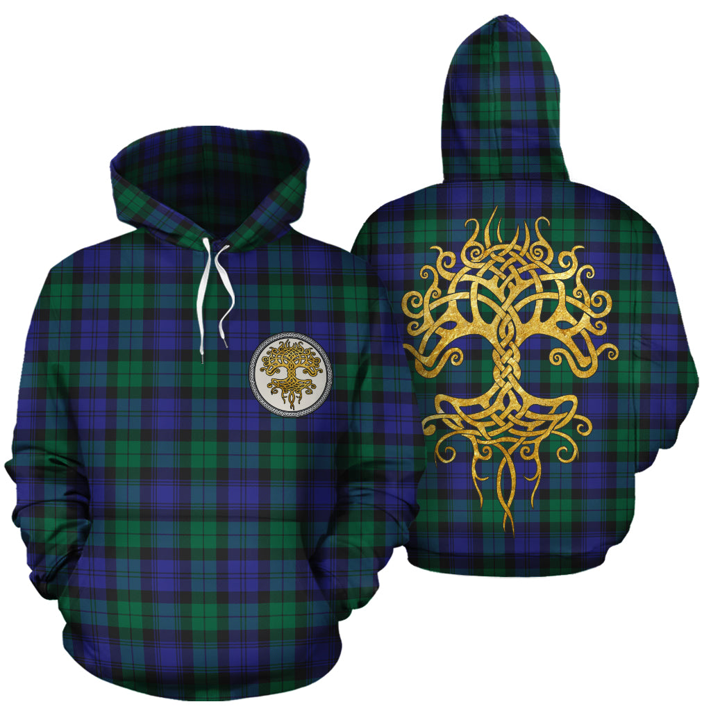 Blackwatch Modern Tartan Hoodie - Tree Of Life