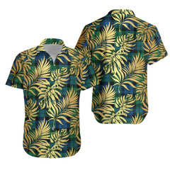 Blackwatch Ancient Tartan Vintage Leaves Hawaiian Shirt