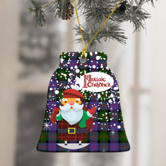 Blair Modern Tartan Christmas Ceramic Ornament - Santa Style