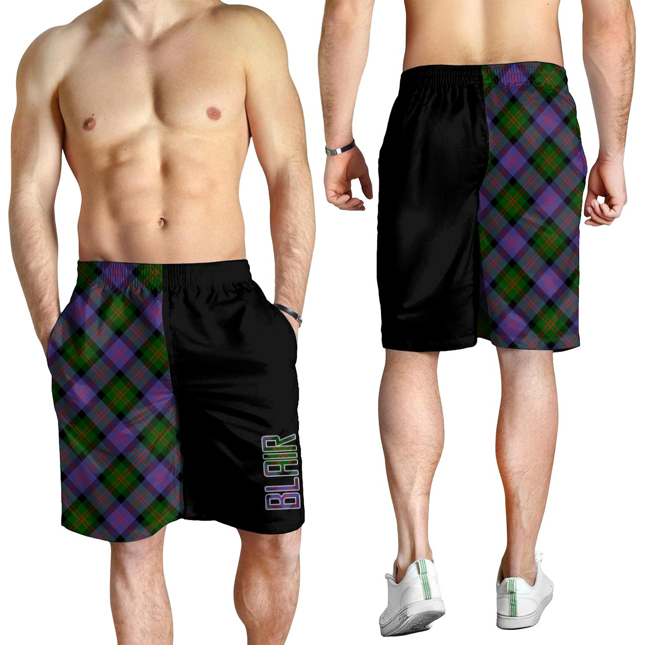 Blair Modern Tartan Crest Men's Short - Cross Style