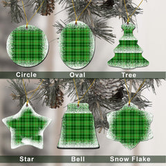 Blane Tartan Christmas Ceramic Ornament - Snow Style