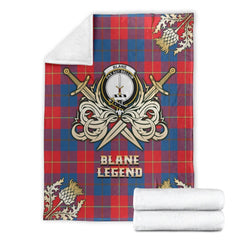 Blane Tartan Gold Courage Symbol Blanket