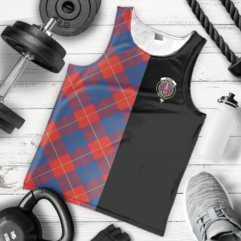 Blane Tartan Crest Men's Tank Top - Cross Style