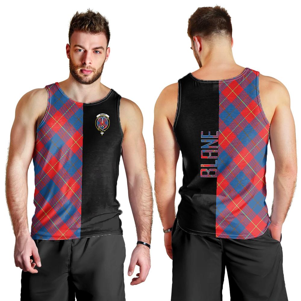 Blane Tartan Crest Men's Tank Top - Cross Style