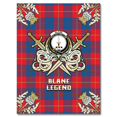 Blane Tartan Gold Courage Symbol Blanket