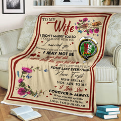 Scots Print Blanket - Boyle Tartan Crest Blanket To My Wife Style, Gift From Scottish Husband
