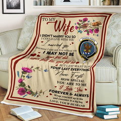 Scots Print Blanket - Sandilands Tartan Crest Blanket To My Wife Style, Gift From Scottish Husband