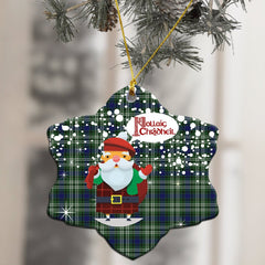 Blyth Tartan Christmas Ceramic Ornament - Santa Style