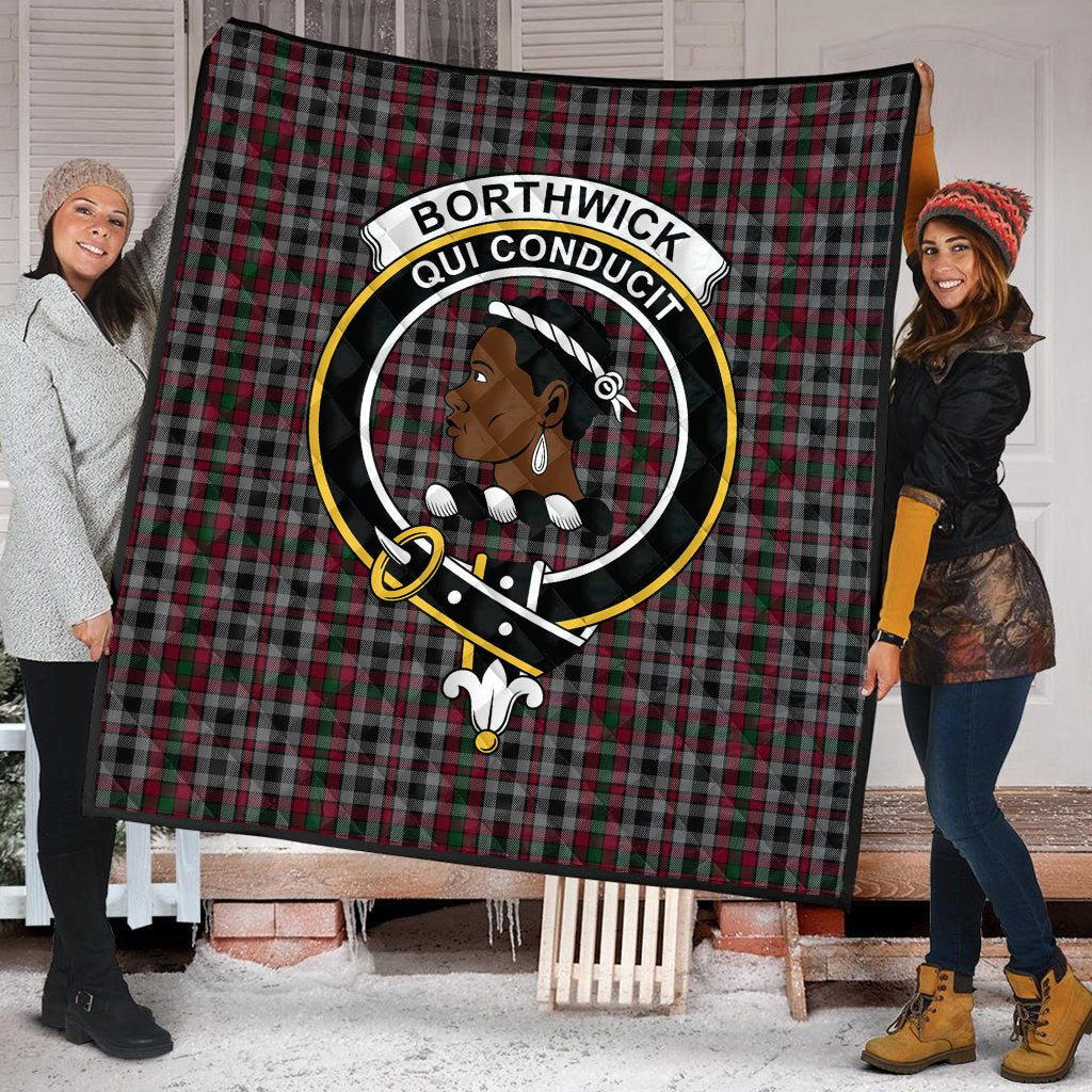 Borthwick Tartan Crest Quilt