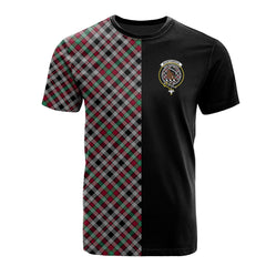 Borthwick Ancient Tartan T-Shirt Half of Me - Cross Style