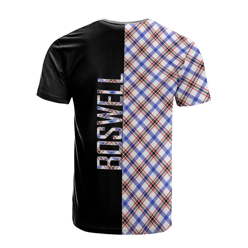 Boswell Modern Tartan T-Shirt Half of Me - Cross Style