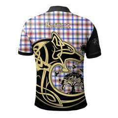 Boswell Modern Tartan Polo Shirt Viking Wolf