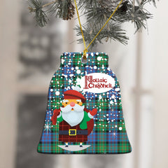 Bowie Ancient Tartan Christmas Ceramic Ornament - Santa Style