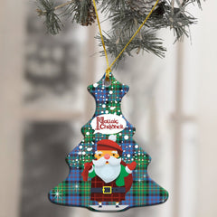 Bowie Ancient Tartan Christmas Ceramic Ornament - Santa Style