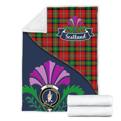 Boyd Tartan Crest Premium Blanket - Thistle Style