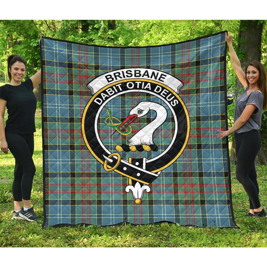 Brisbane Modern Tartan Crest Quilt