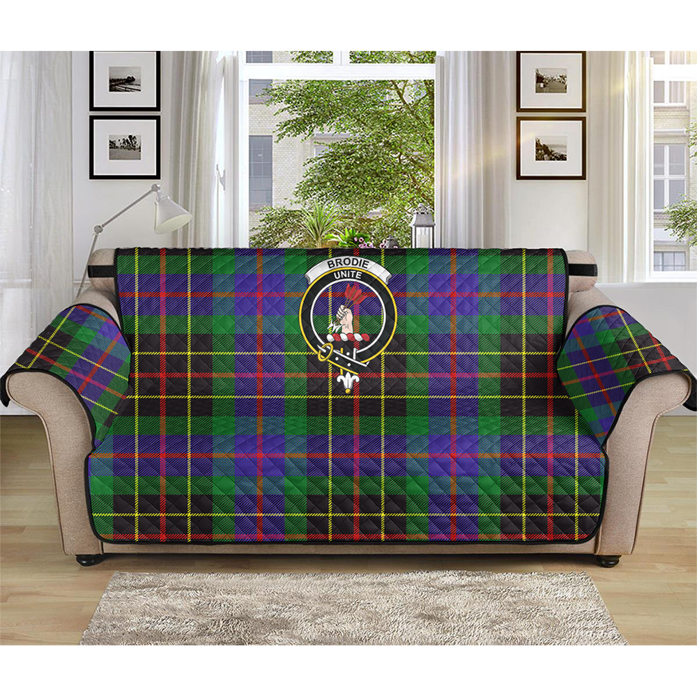 Brodie Hunting Modern Tartan Crest Sofa Protector