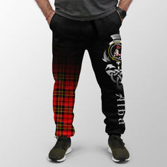 Brodie Modern Tartan Crest Jogger Sweatpants - Alba Celtic Style