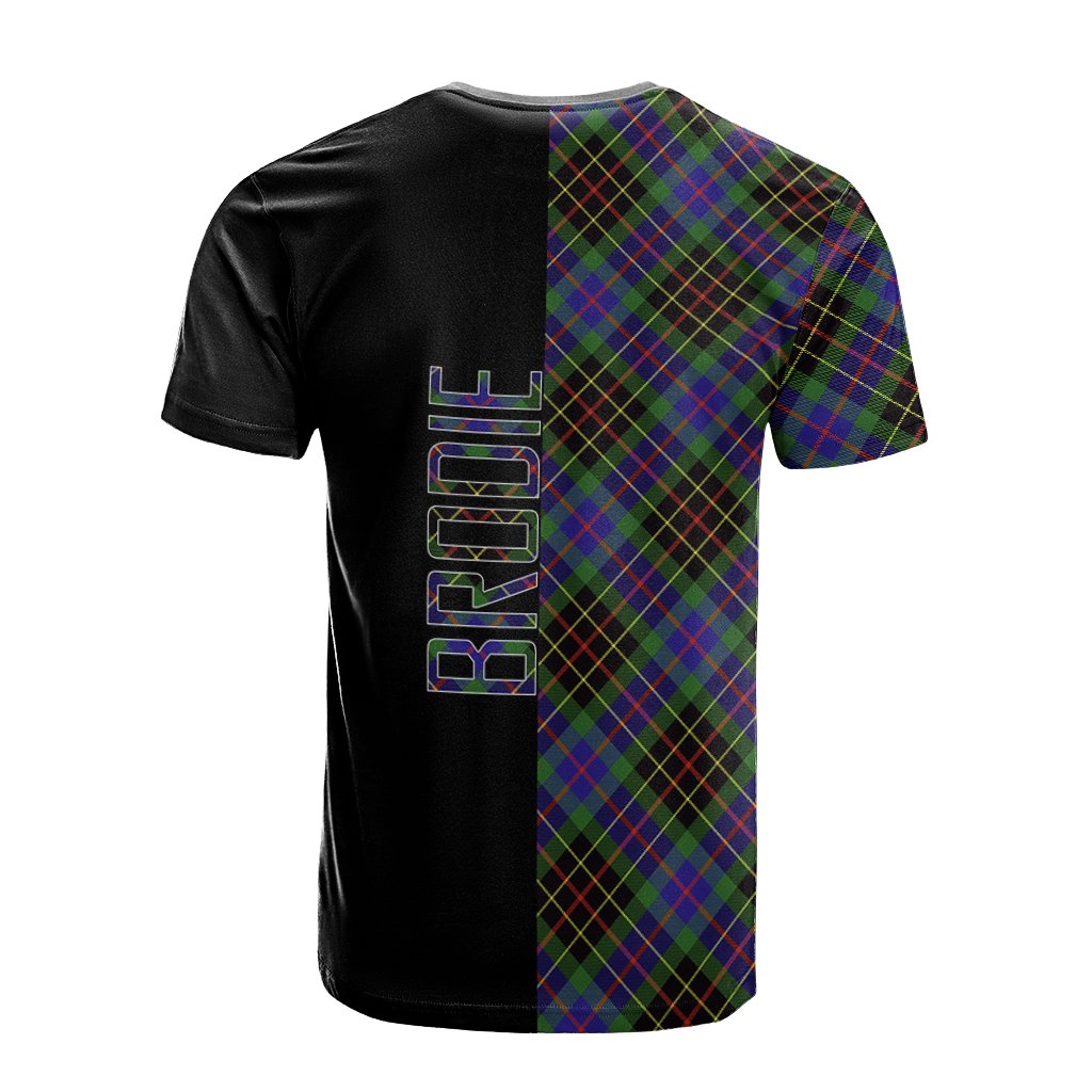 Brodie Hunting Modern Tartan T-Shirt Half of Me - Cross Style