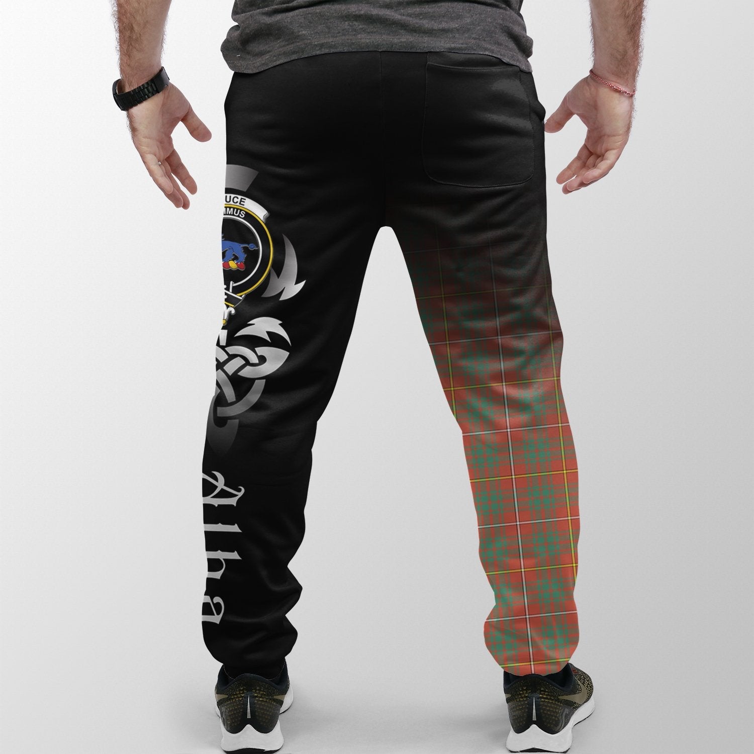 Bruce Ancient Tartan Crest Jogger Sweatpants - Alba Celtic Style