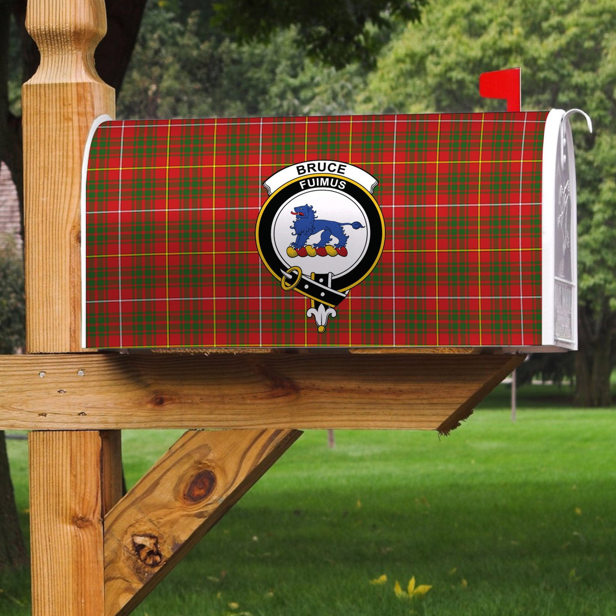 Bruce Modern Tartan Crest Mailbox