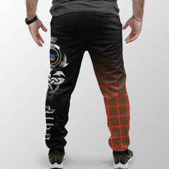 Bruce Modern Tartan Crest Jogger Sweatpants - Alba Celtic Style