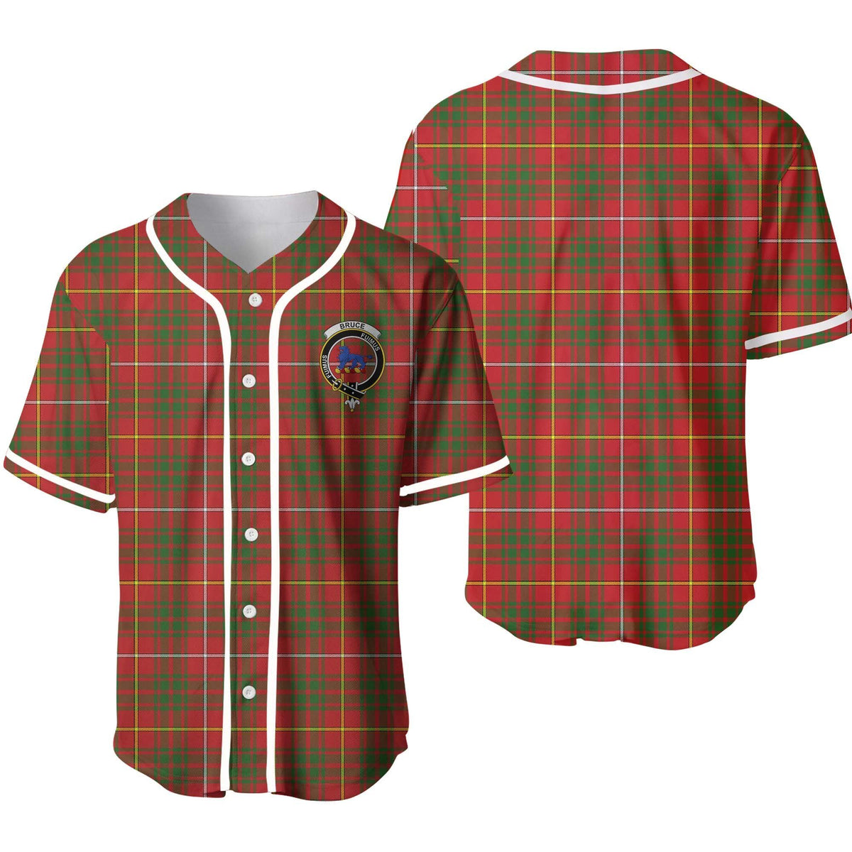 Bruce Tartan Unisex Baseball Jersey