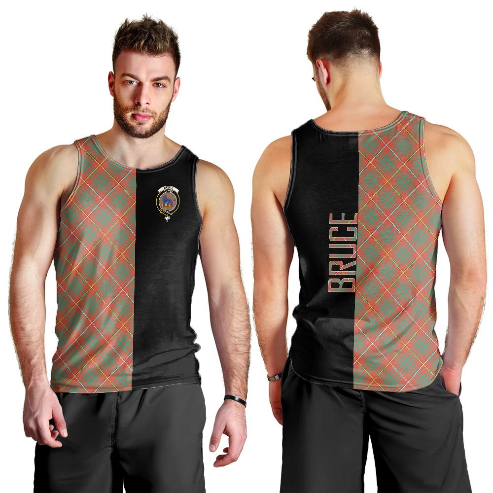 Bruce Ancient Tartan Crest Men's Tank Top - Cross Style