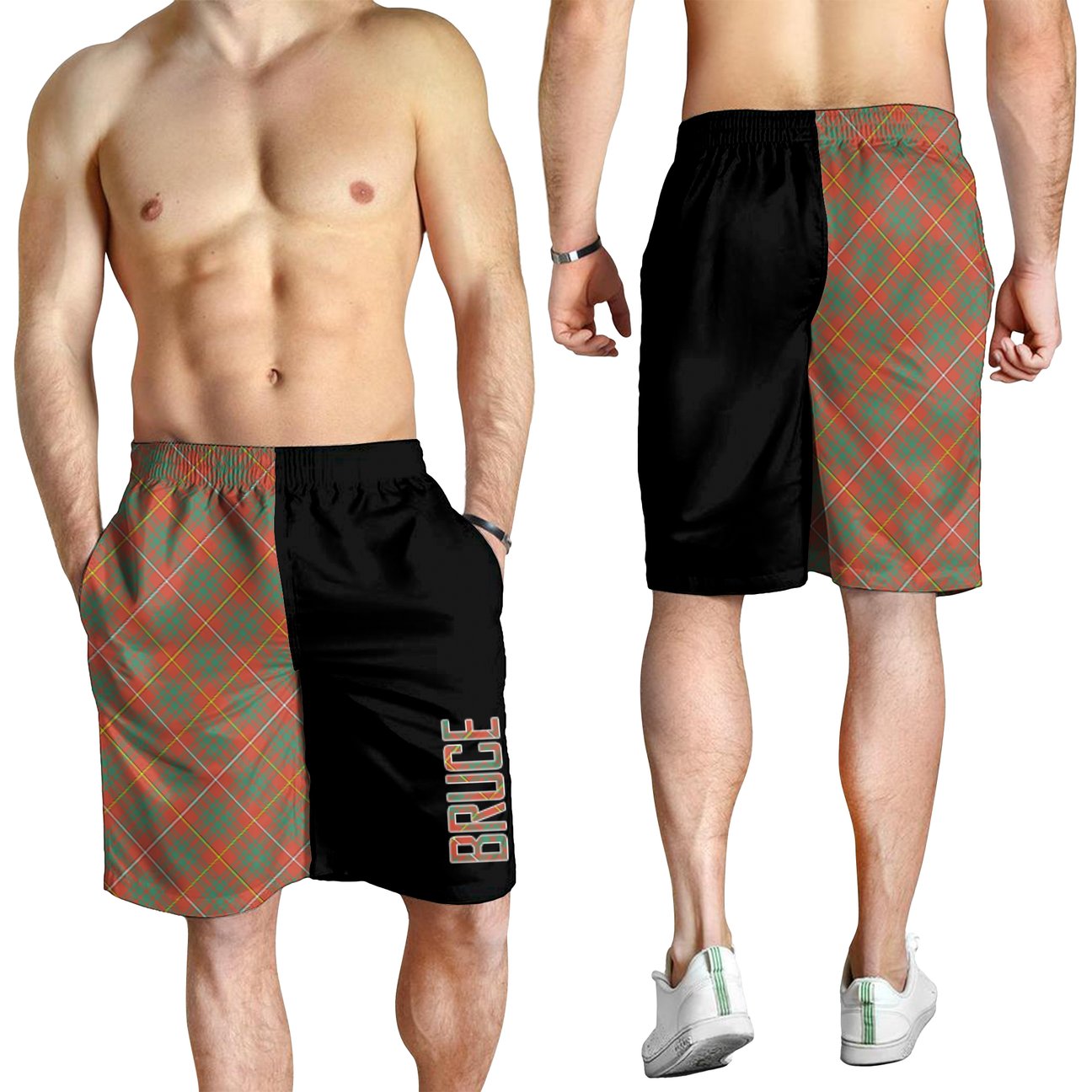 Bruce Ancient Tartan Crest Men's Short - Cross Style